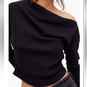 We the Free Fiji Thermal off the shoulder sweater